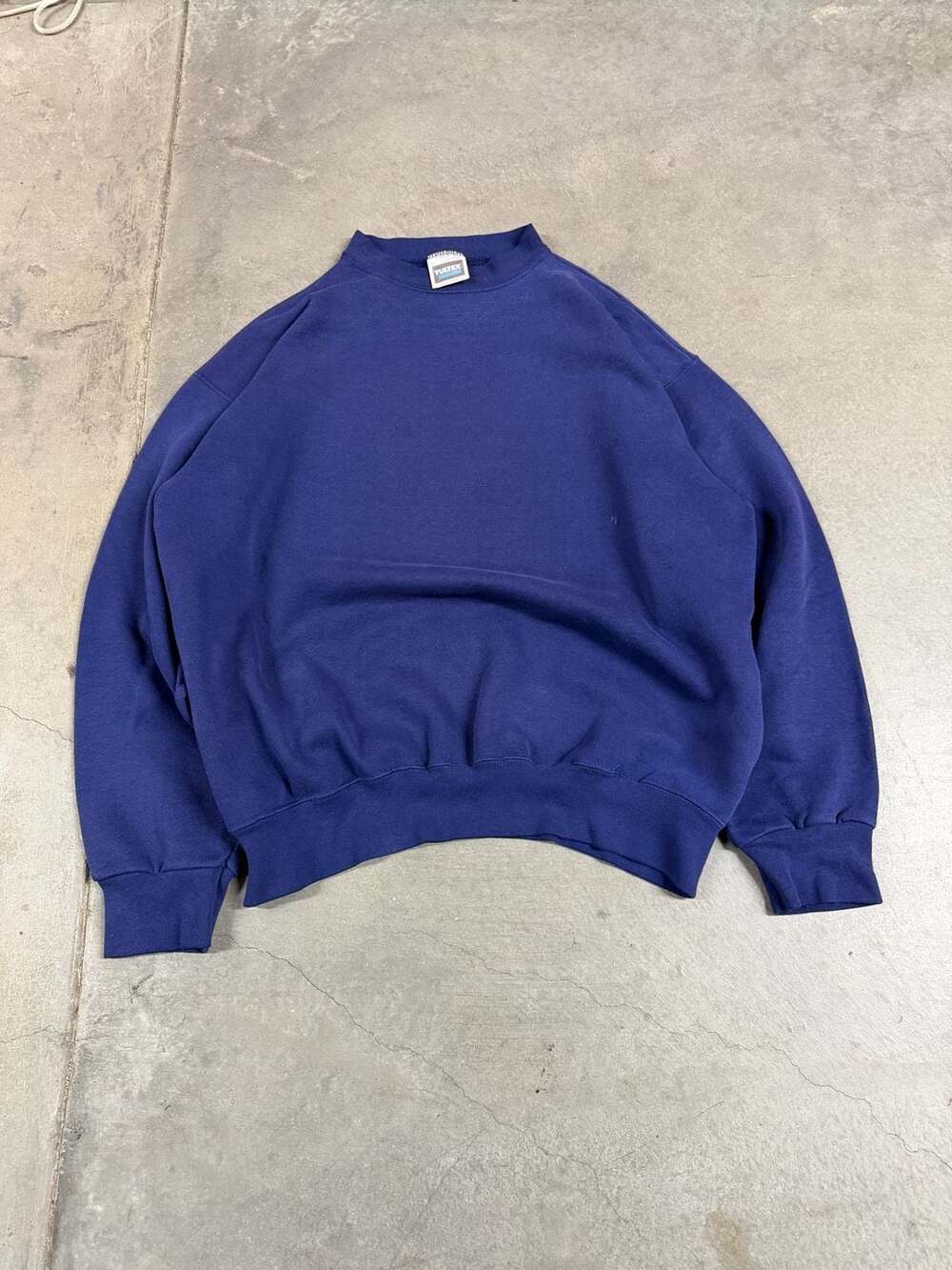 Tultex Crewneck Sweatshirt Size X-Large Blue Blank